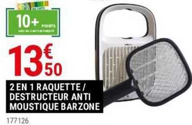 2 en 1 raquette/destructeur anti moustique barzone