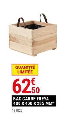 bac carré freya 400 x 400 x 285 mm