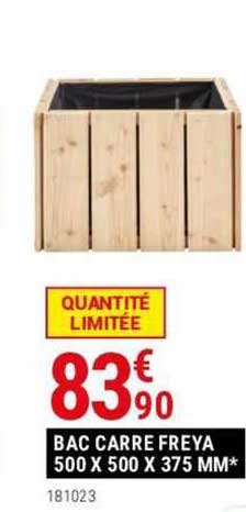 bac carré freya 500 x 500 x 375 mm