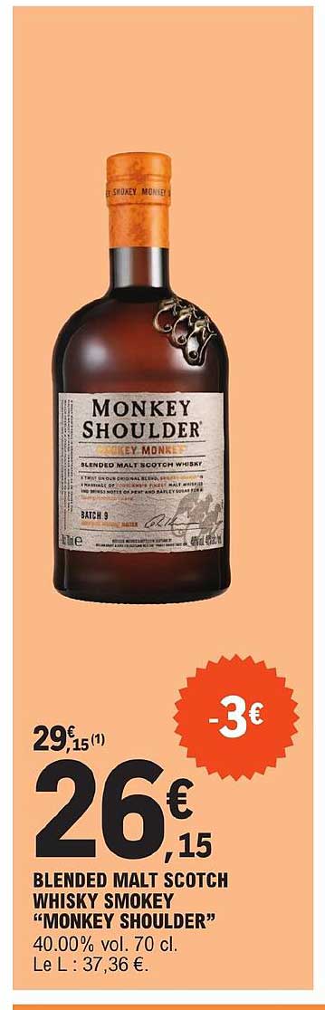 blended malt scotch whisky smokey "monkey shoulder"