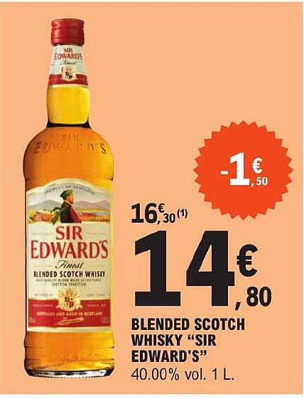 blended scotch whisky "sir edward's"