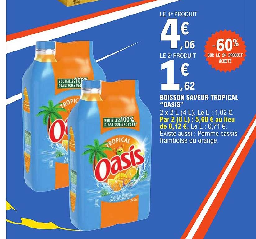 Boisson Saveur Tropical "oasis"