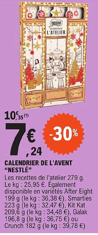 calendrier de l'avent "nestlé"