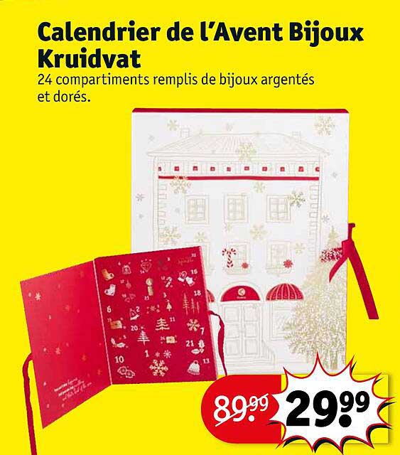 calendrier de l'avent bijoux kruidvat