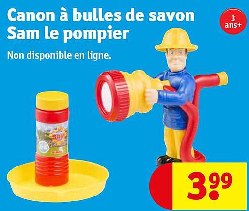 Canon à Bulles De Savon Sam Le Pompier