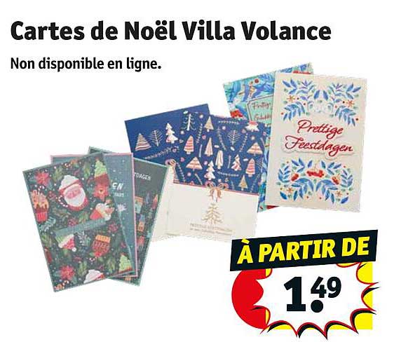 cartes de noël villa volance