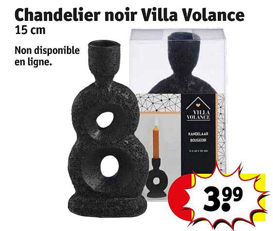 chandelier noir villa volance