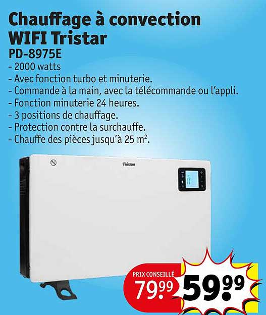 chauffage à convection wifi tristar
