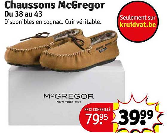 chaussons mc gregor