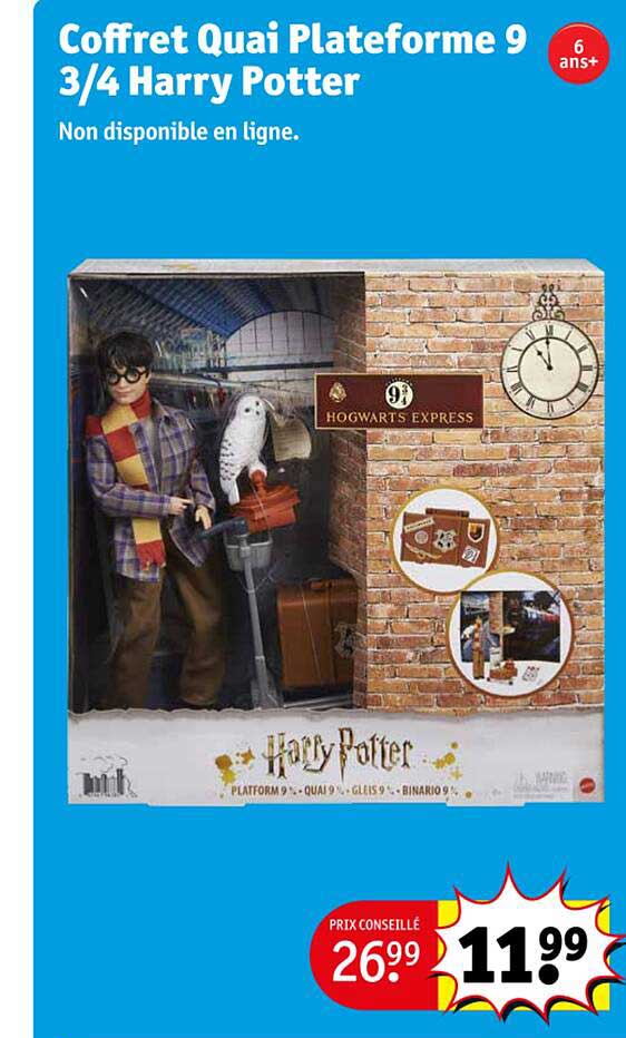 coffret quai plateforme 9 3/4 harry potter
