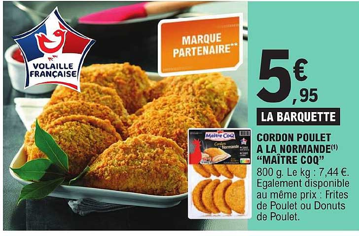 cordon poulet à la normande "maître coq"