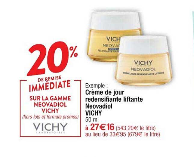 crème de jour redensifiante liftante neovadiol vichy
