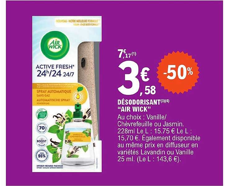 désodorisant "air wick"