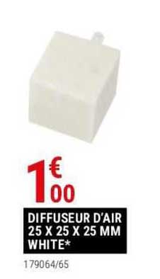 diffuseur d'air 25 x 25 x 25 mm white
