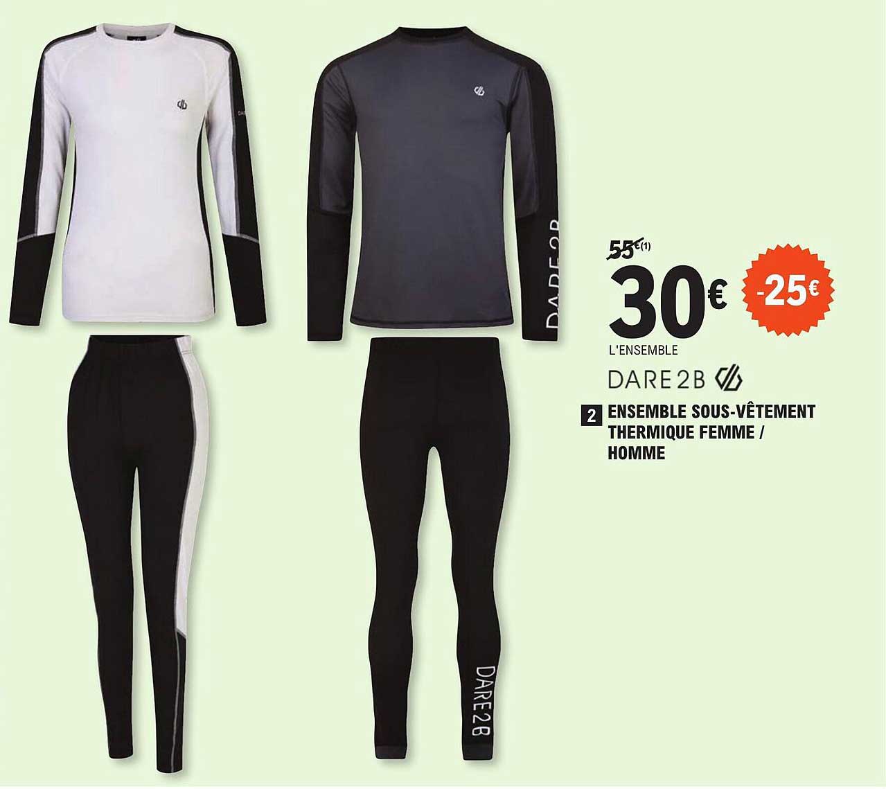 ensemble sous-vêtement thermique femme/homme