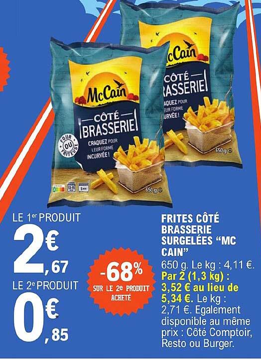 frites côté brasserie surgelées "mc cain"