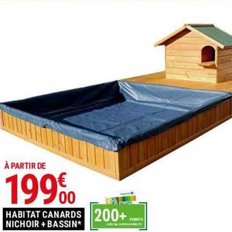 habitat canards nichoir + bassin