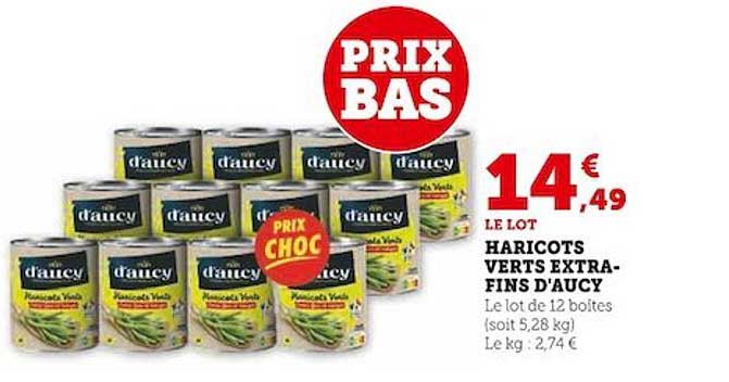 haricots verts extra-fins d'aucy