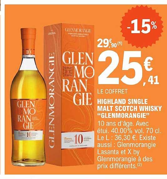 highland single malt scotch whisky "glenmorangie"