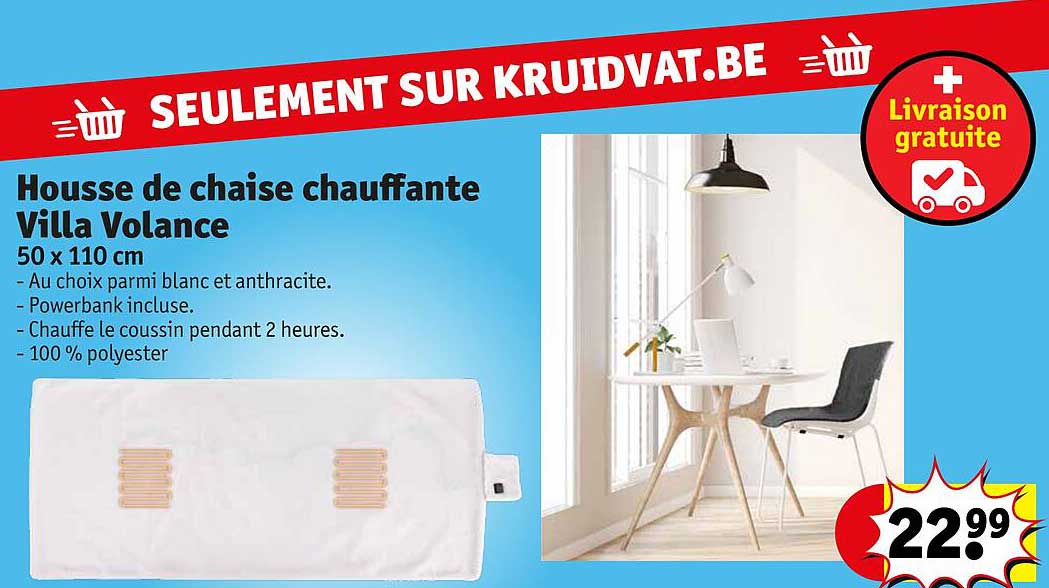 housse de chaise chauffante villa volance