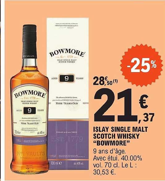 islay single malt scotch whisky "bowmore"