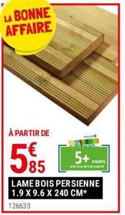 lame bois persienne 1.9 x 9.6 x 240 cm