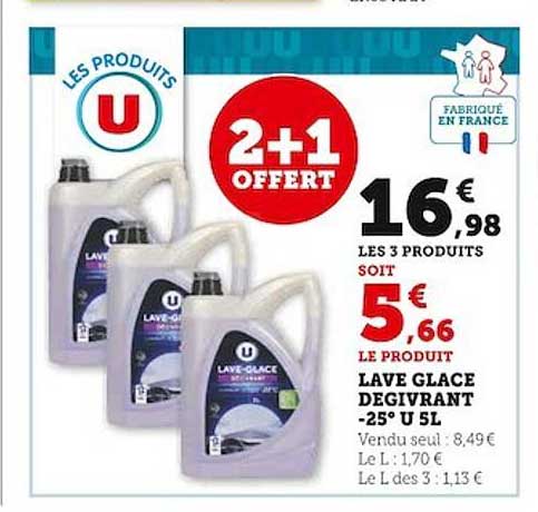 lave glace dégivrant -25° u 5l