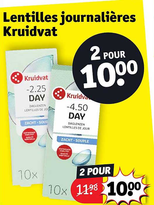 lentilles journalières kruidvat