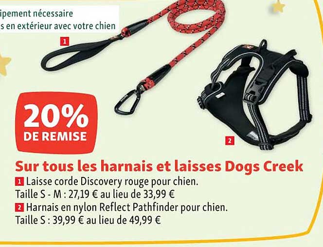 les harnais et laisses dogs creek