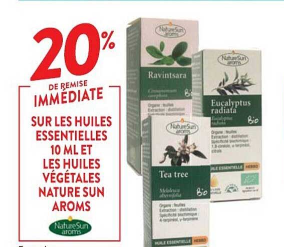 Les Huiles Essentielles 10 Ml Et Les Huiles Végétales Nature Sun Aroms