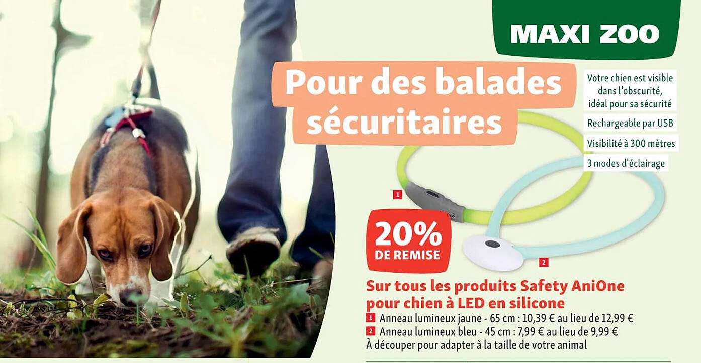 Les Produits Safety AniOne Pour Chien à Led En Silicone