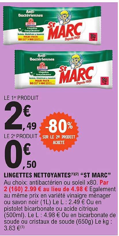 lingettes nettoyantes "st marc"