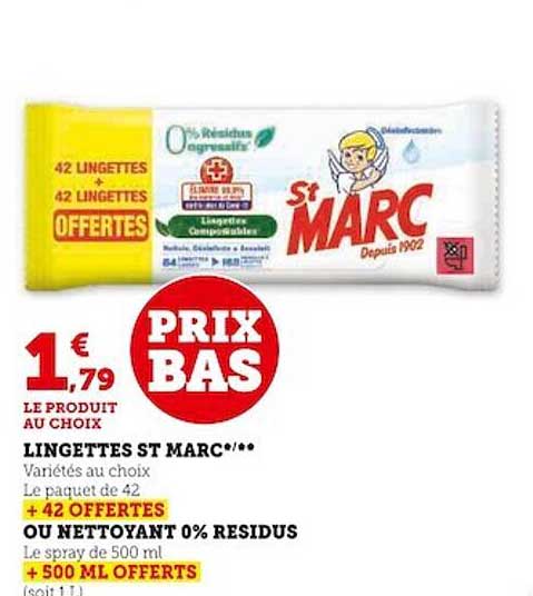 lingettes st marc ou nettoyant 0% résidus