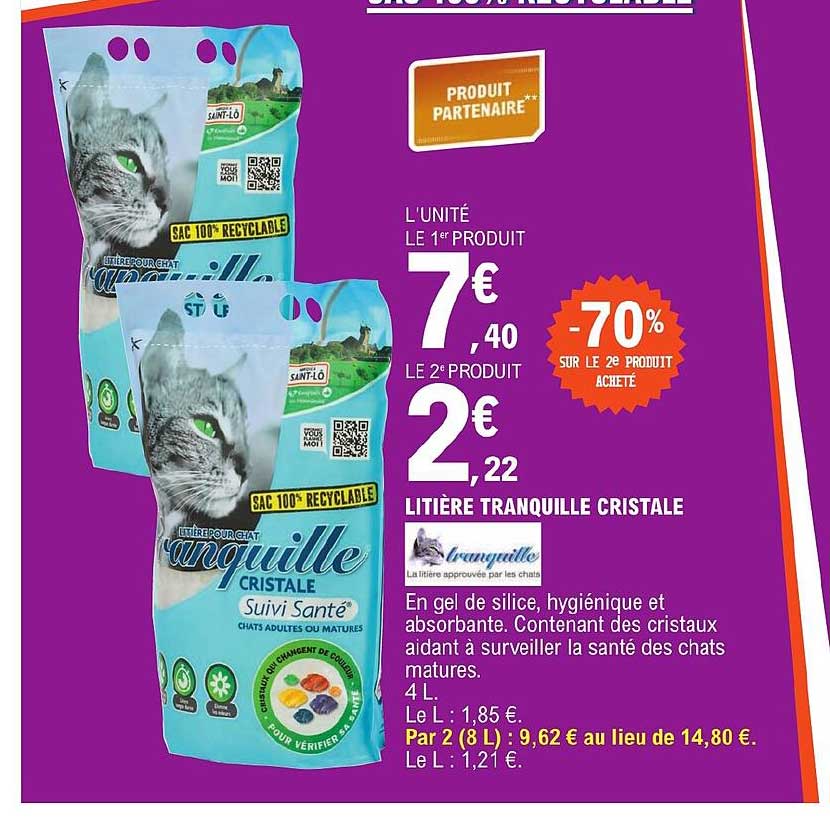 Litière Tranquille Cristale