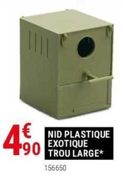 nid plastique exotique trou large