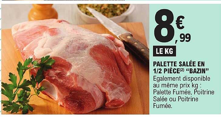 palette salée en 1/2 pièce "bazin"