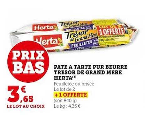 pâte à tarte pur beurre trésor de grand mère herta