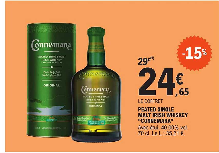 peated single malt irish whiskey "connemara"