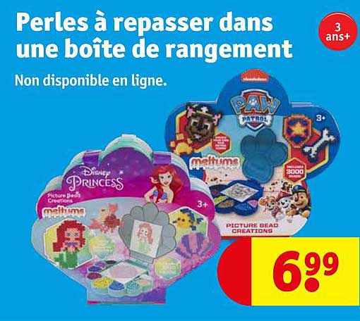 perles à repasser dans une boîte de rangement