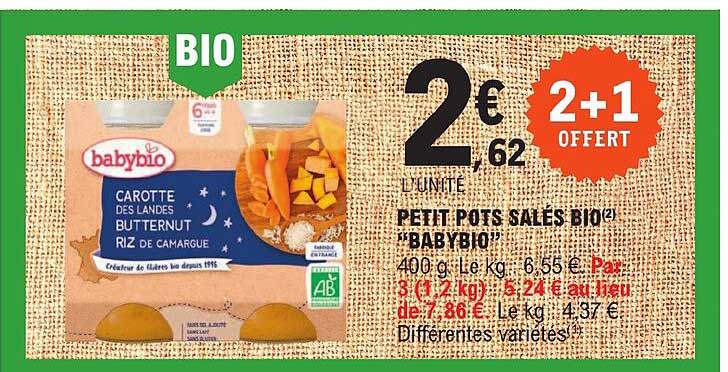 petit pots salés bio "babybio"