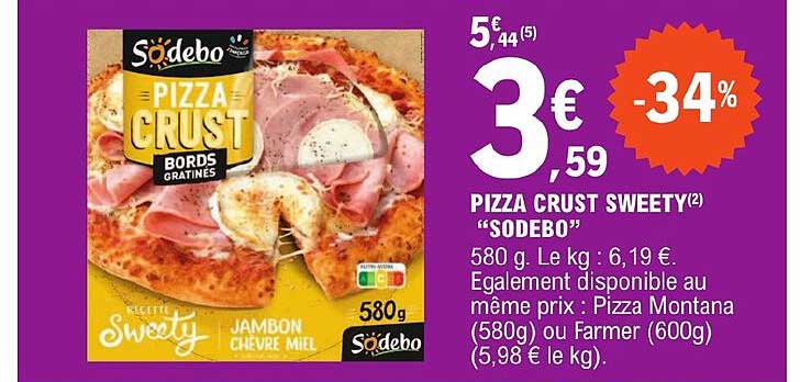 pizza crust sweety "sodebo"