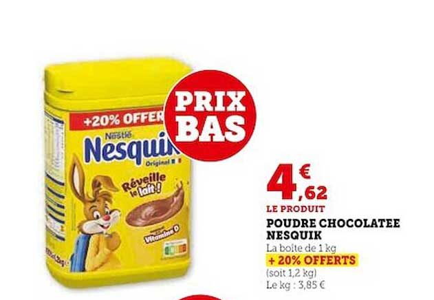 poudre chocolatée nesquik