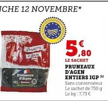 pruneaux d'agen entiers igp