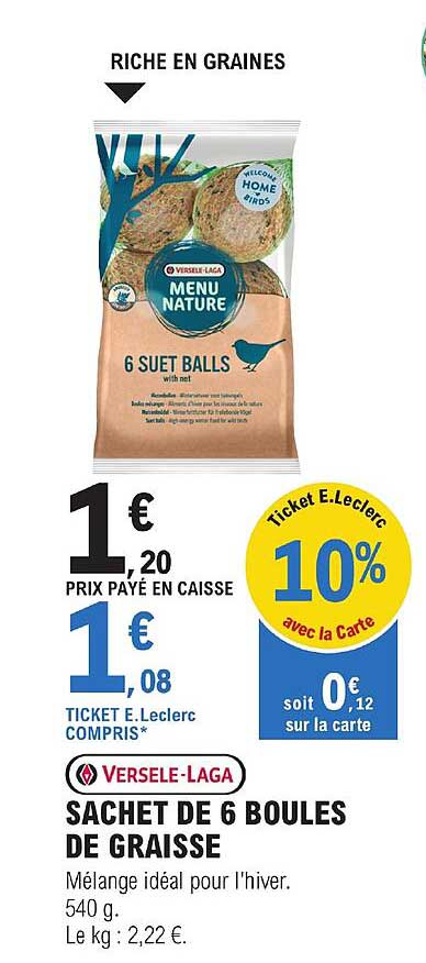 Sachet De 6 Boules De Graisse