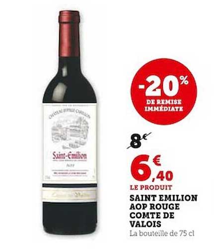 saint émilion aop rouge comté de valois