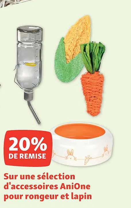 sélection d'accessoires aniOne pour rongeur et lapin