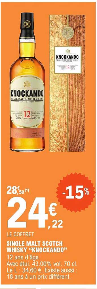 single malt scotch whisky "knockando"