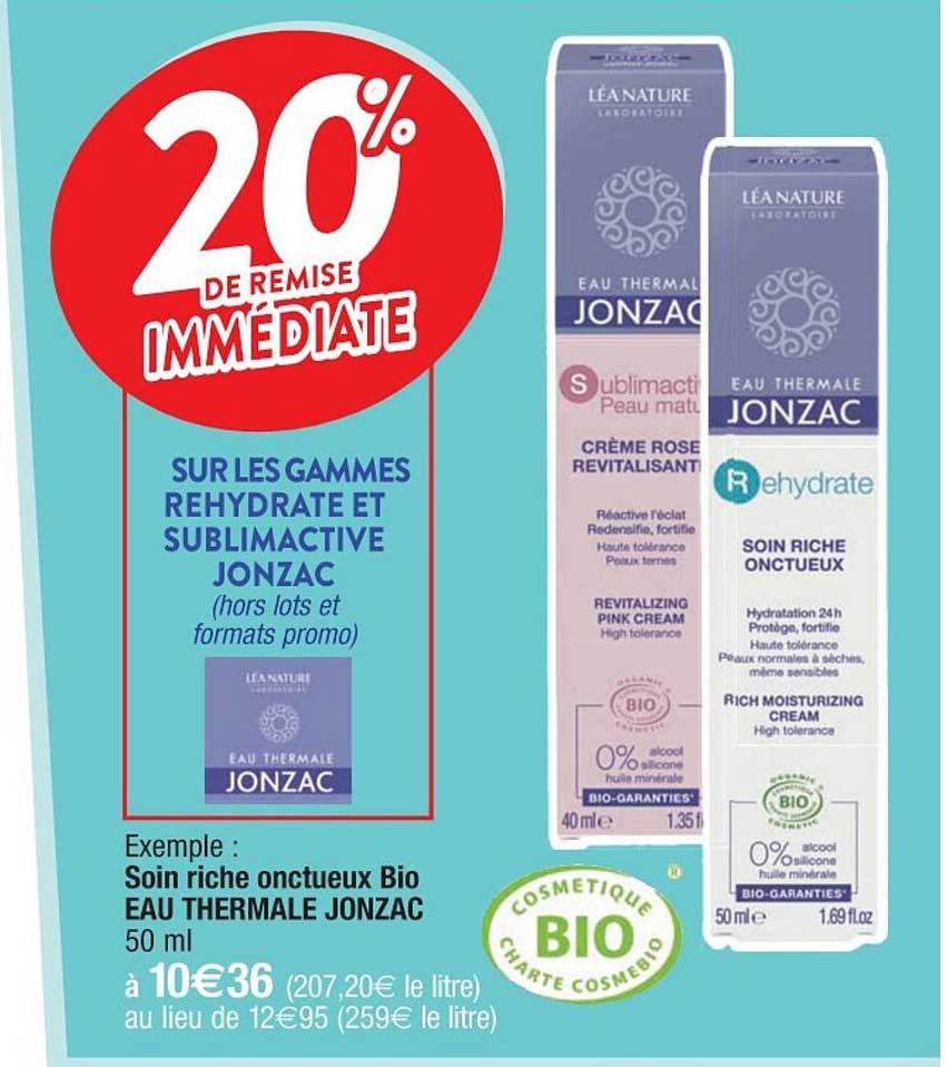 Soin Riche Onctueux Bio Eau Thermale Jonzac