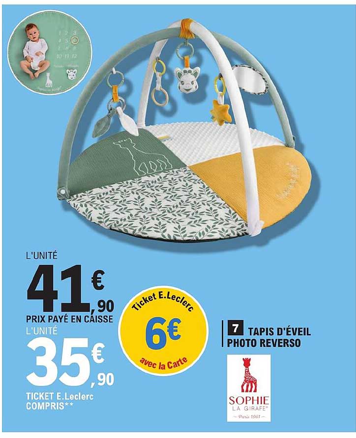 tapis d'éveil photo reverso sophie la girafe