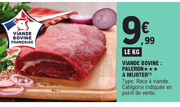 viande bovine : paleron***à mijoter